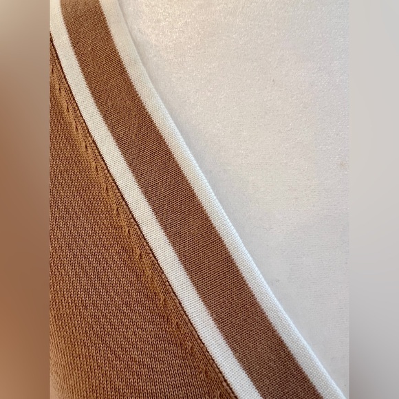 EUC Talbot’s rayon/cotton blend “tennis” style cardigan w/enameled buttons. M. - Picture 3 of 7